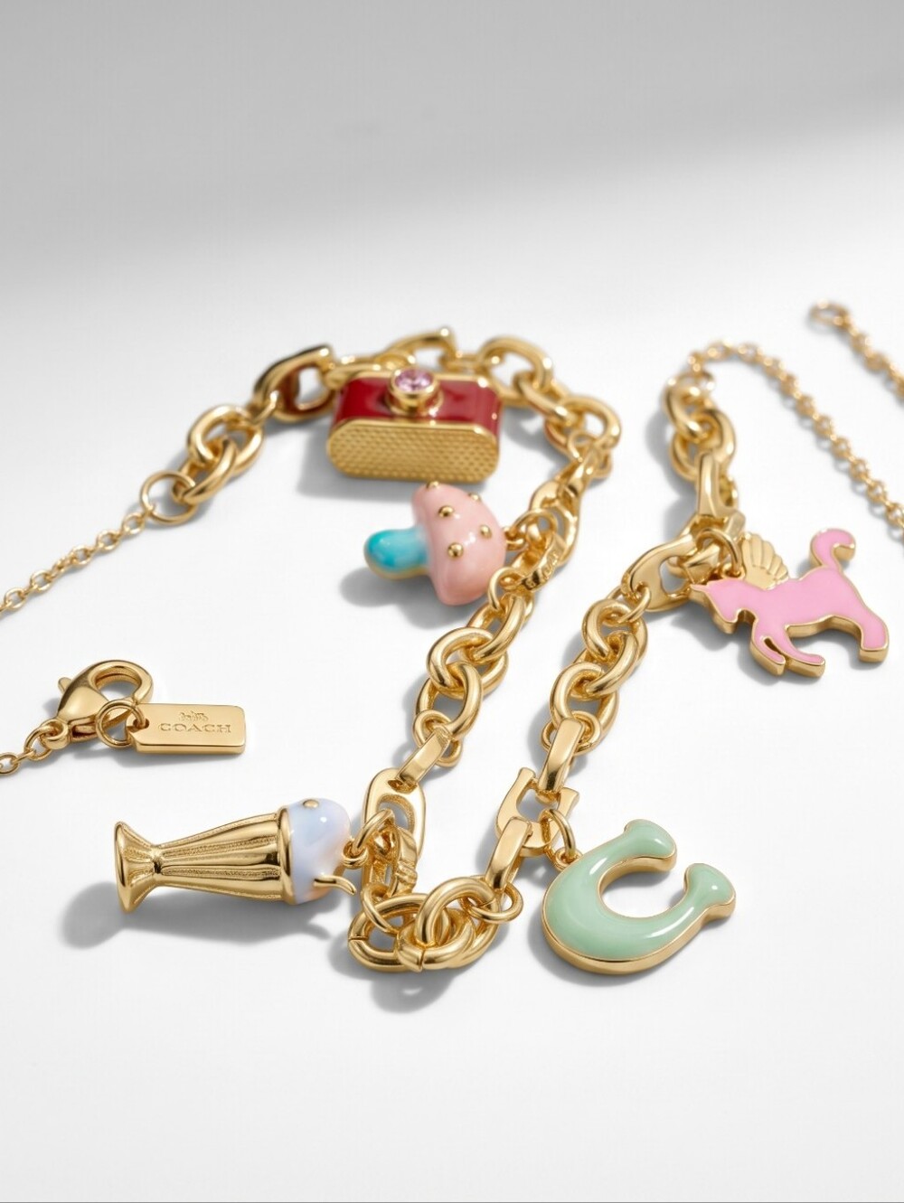 Coach Mixed Charm Necklace